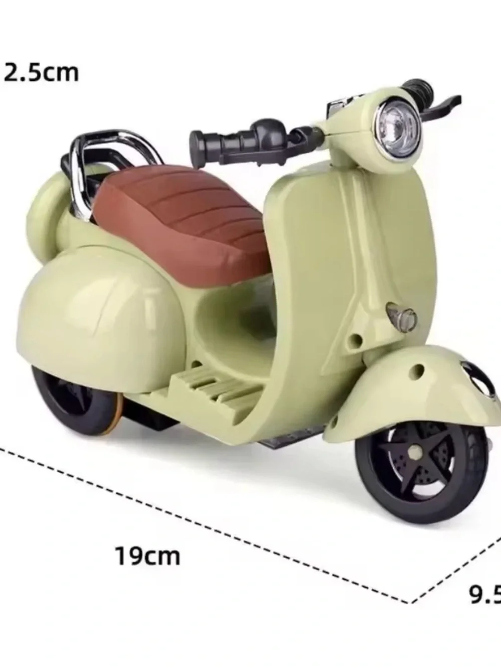 Kids Ride-On Scooter Toy - Gray with Brown Seat
